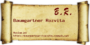 Baumgartner Rozvita névjegykártya